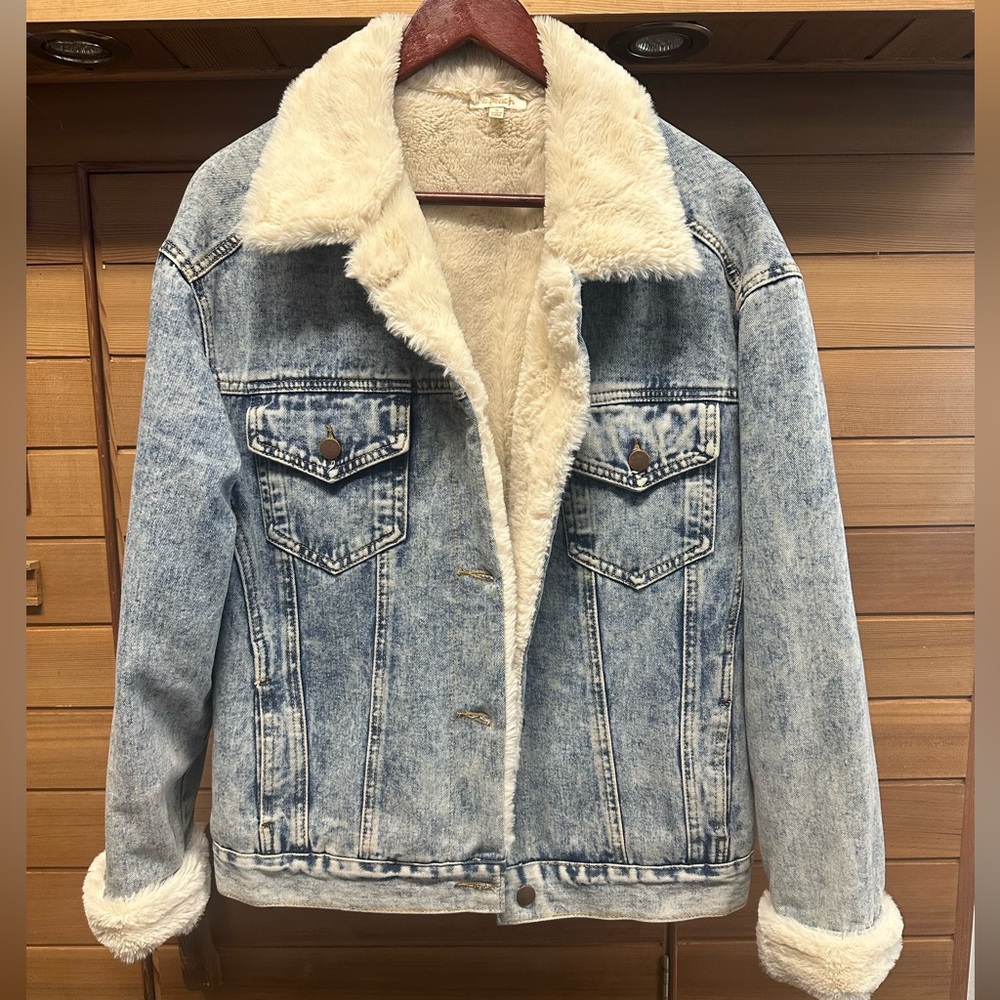 Oversized Faux Sherpa Jean Jacket